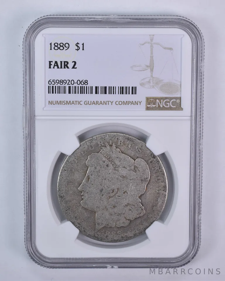 1889 Morgan Silver Dollar Fair 2 NGC Lowball