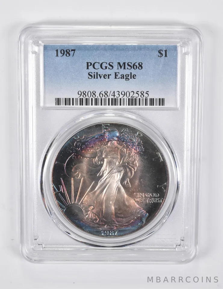 MS68 1987 American Silver Eagle PCGS a1791