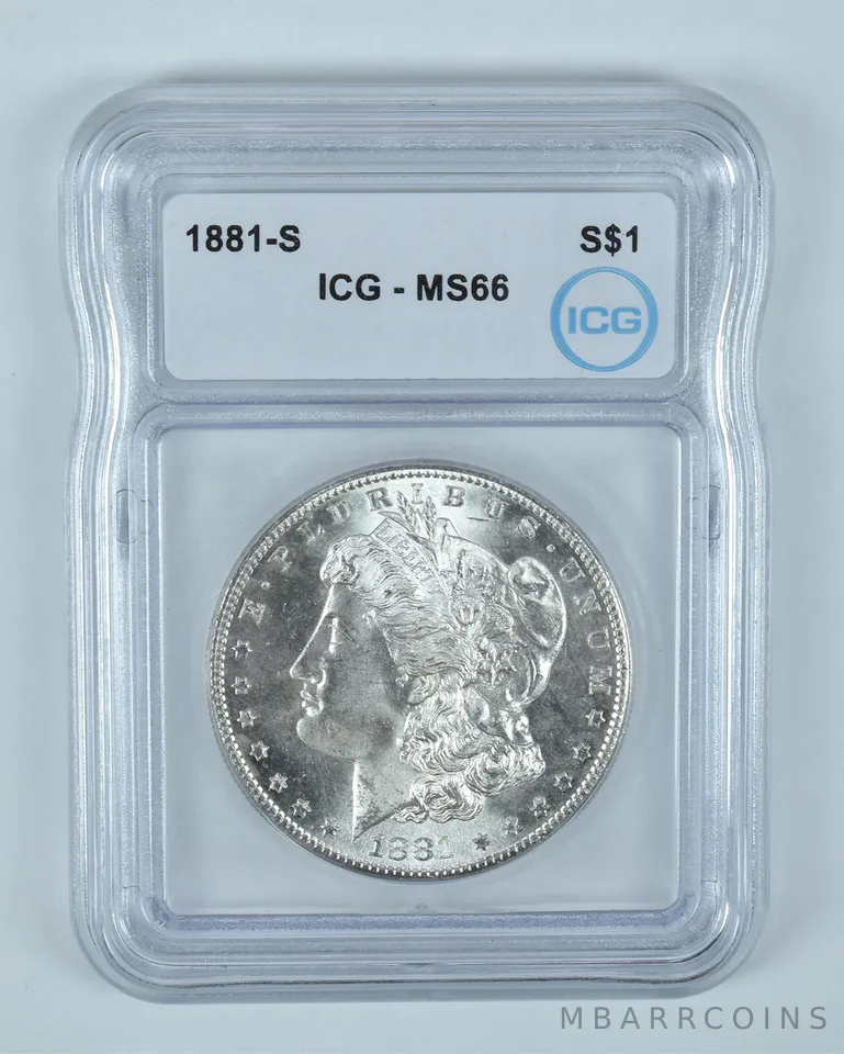 1881-S Morgan Silver Dollar MS66 ICG
