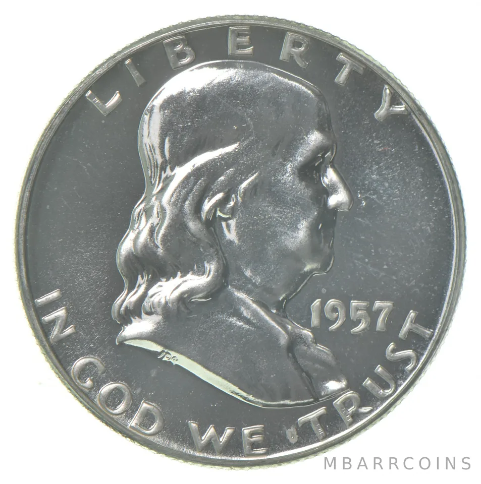 1957 Proof Franklin Half Dollar 90% Silver