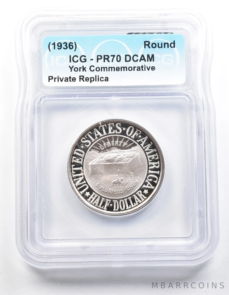 1936 York Half Dollar PR70 ICG Museum Gallery Strike a1283