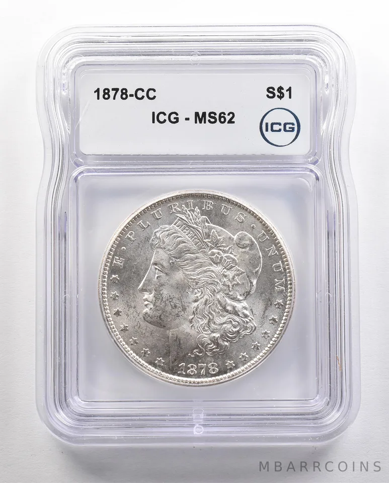 1878-CC Morgan Silver Dollar MS62 ICG *4438