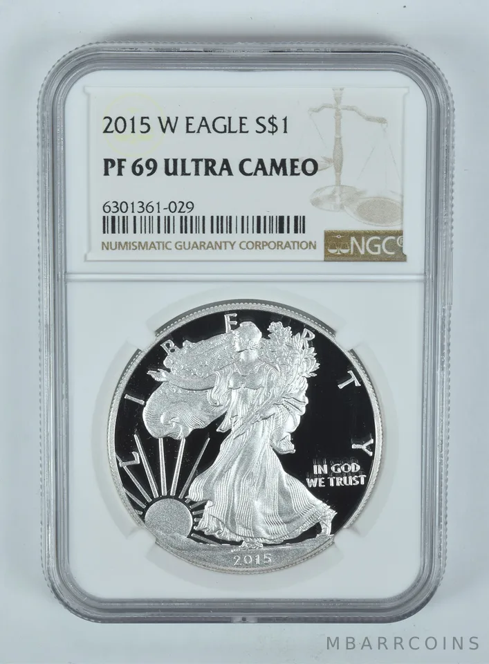 2015-W American Silver Eagle PF69 UCAM NGC Brown Label