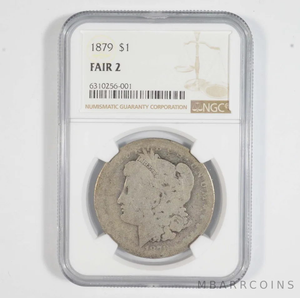 FAIR 2 1879 Morgan Silver Dollar - Graded NGC LOW BALL a7179