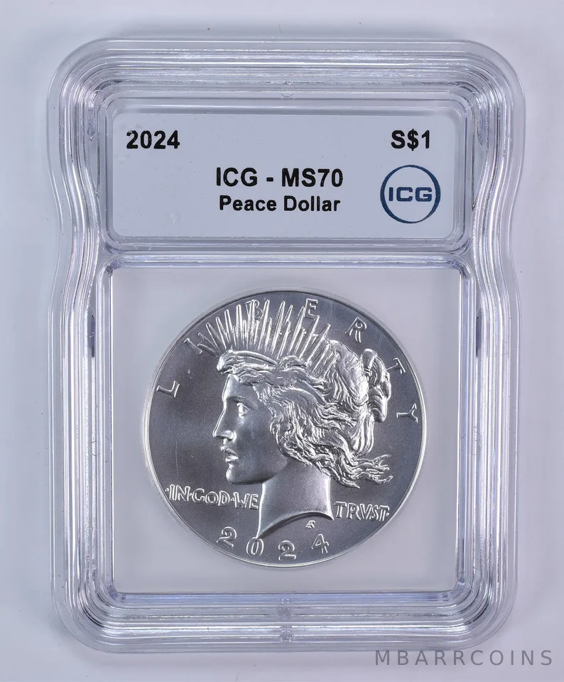 2024 Peace Silver Dollar MS70 ICG