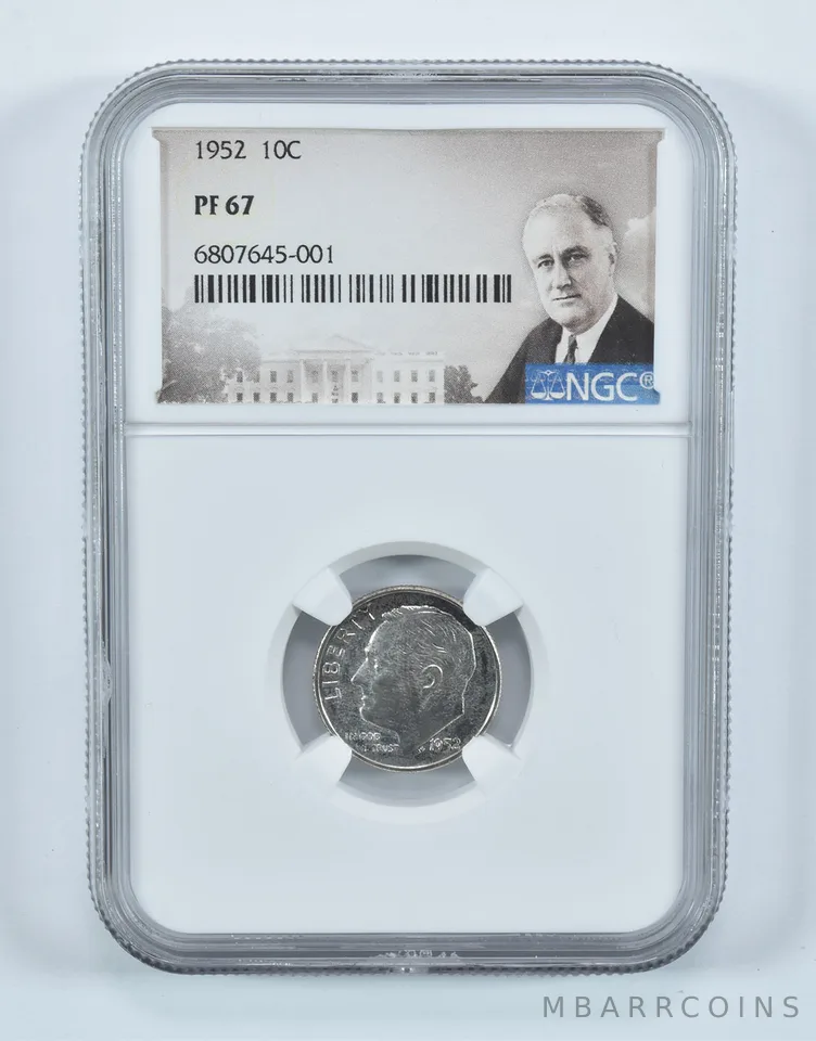 1952 Roosevelt Dime PF67 NGC Special Label