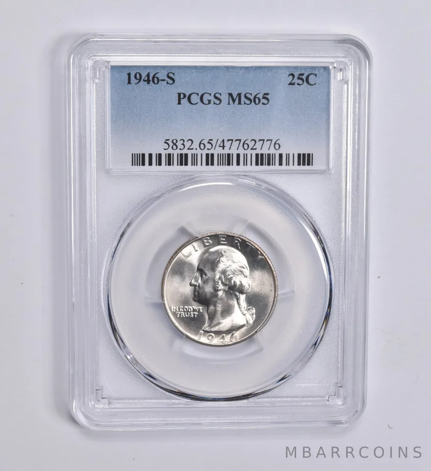 1946-S Washington Quarter MS65 PCGS Blue Label