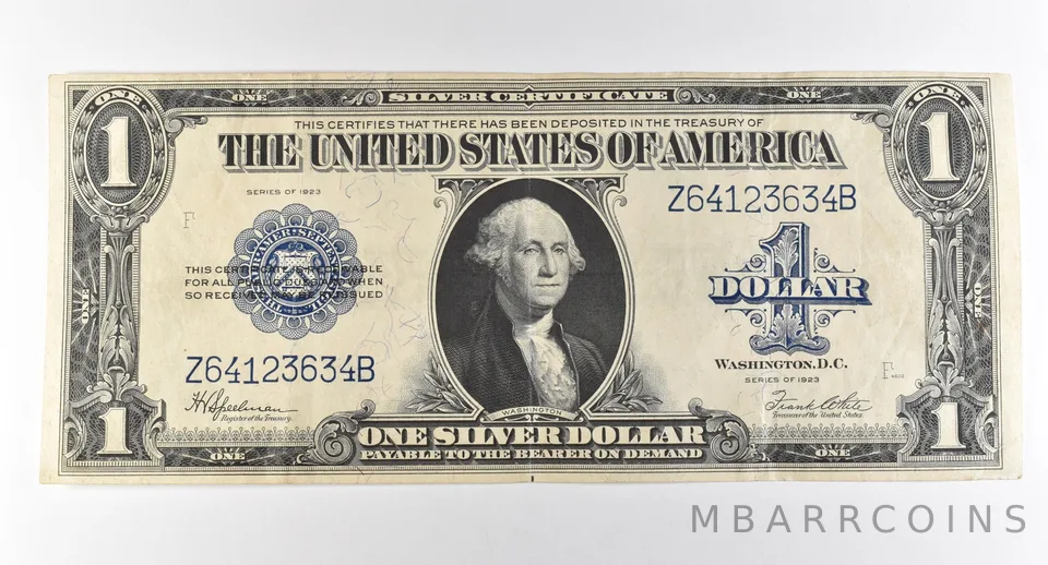 1923 $1 Silver Certificate Large Note Blue Seal *2930