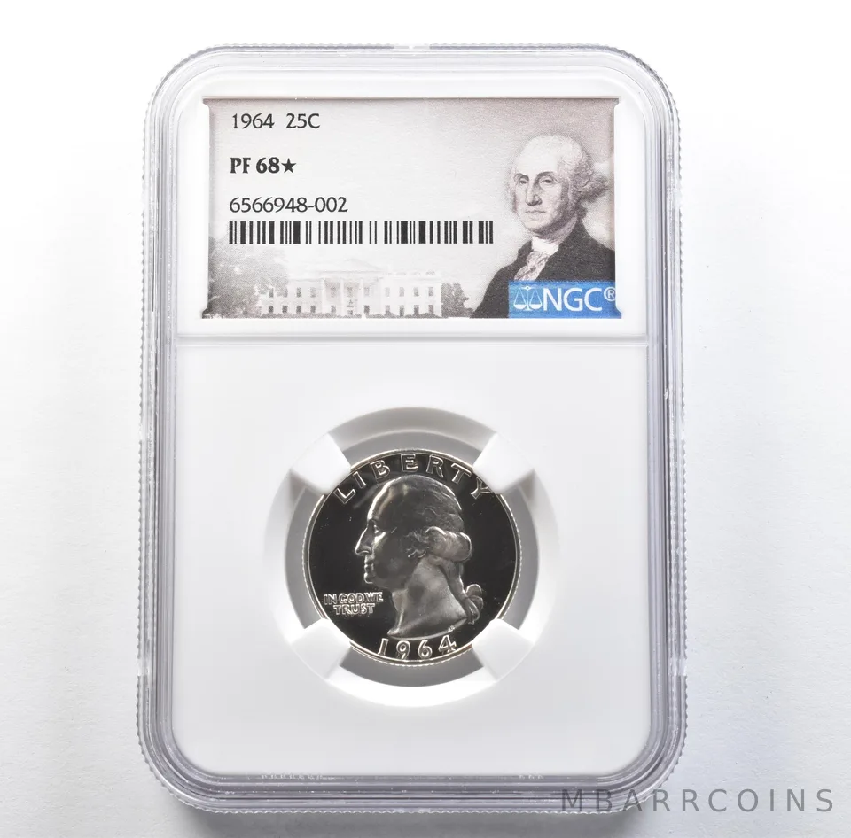 1964 Washington Quarter PF68* STAR NGC *3108