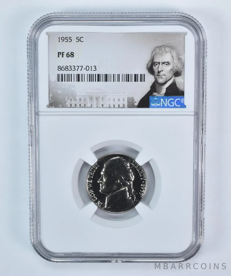 1955 Jefferson Nickel PF68 NGC Special Label