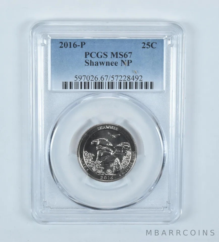 2016-P Washington Quarter ATB Shawnee MS67 PCGS