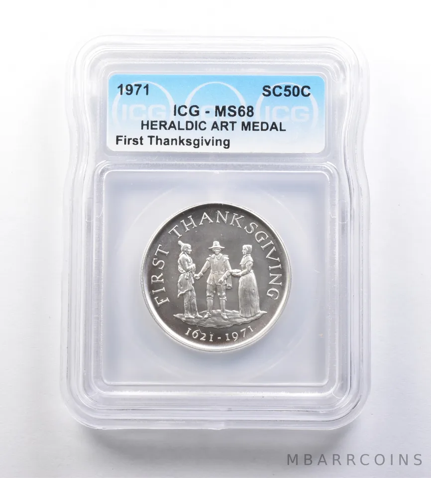 1971 So-Called Half Dollar First Thanksgiving MS68 ICG *7180