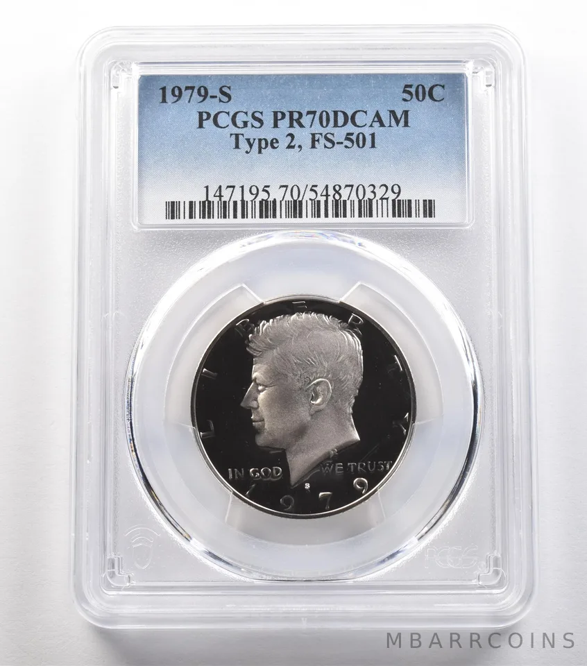 1979-S Kennedy Half Dollar Type 2 FS-501 PR70 DCAM PCGS *4839