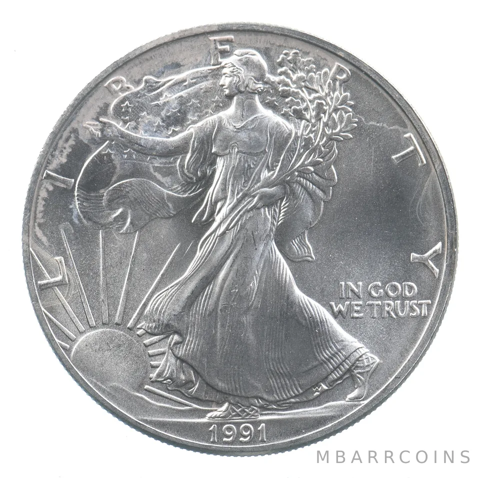 Better Date 1991 American Silver Eagle 1 Troy Oz .999 Fine Silver *785