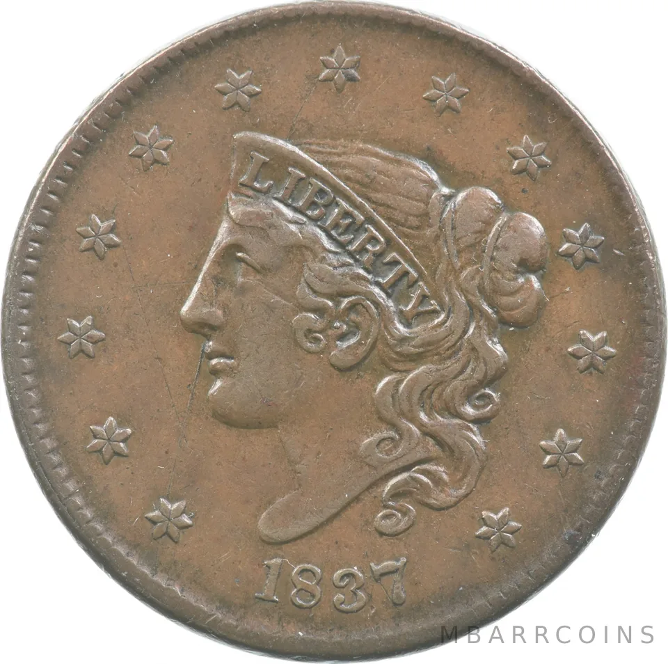 1837 Coronet Head Large Cent *2816