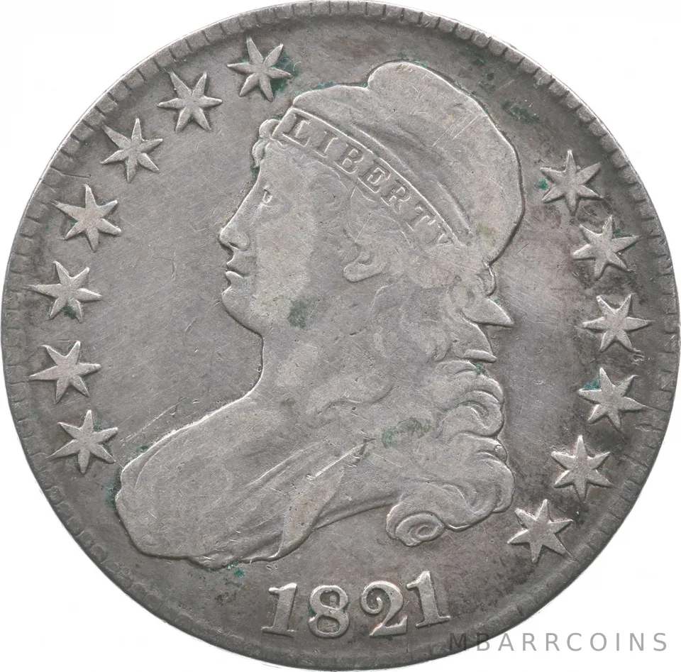 1821 Capped Bust Half Dollar *9476