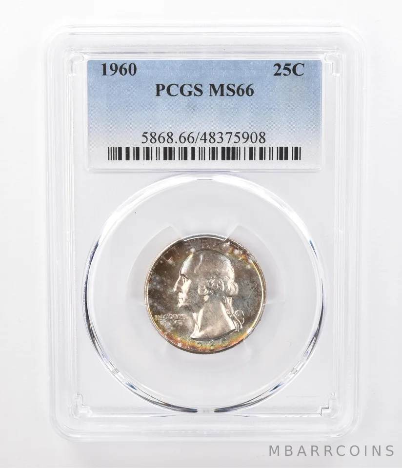 1960 Washington Quarter MS66 PCGS Beautifully Toned a7422