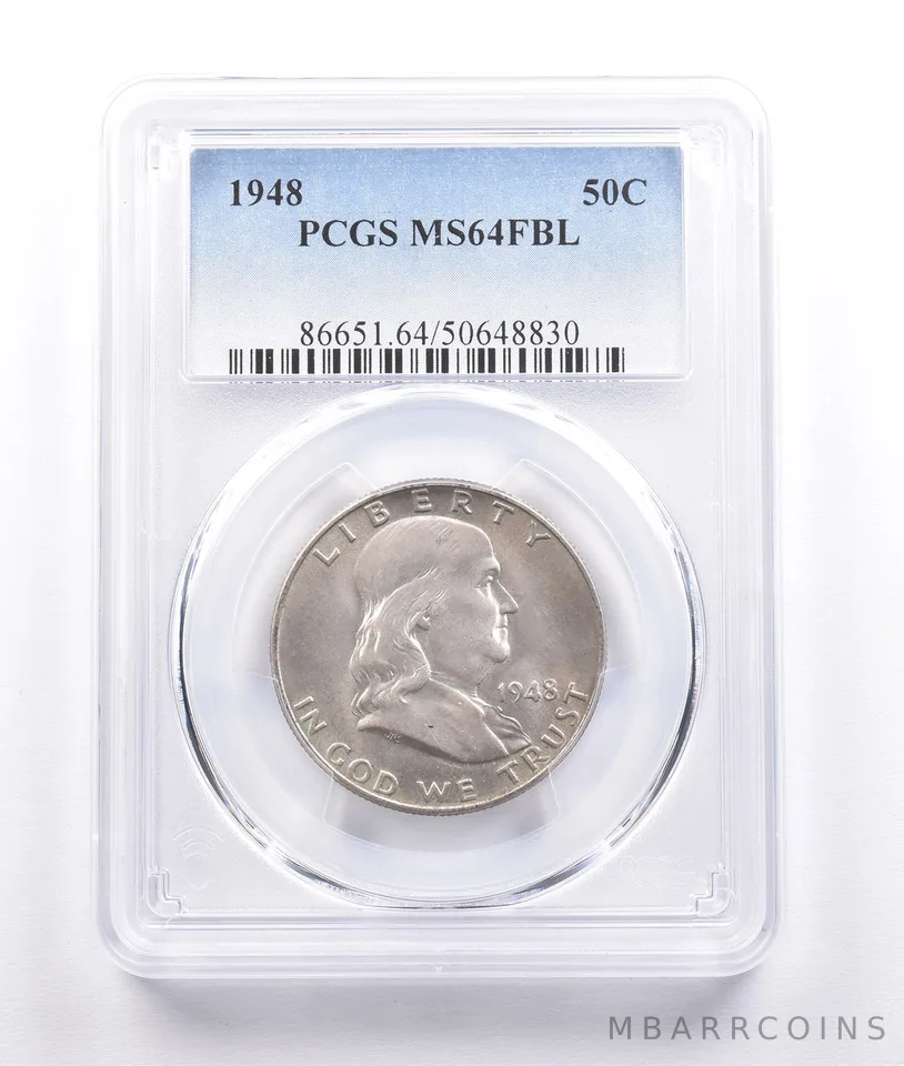 1948 Franklin Half Dollar MS64 FBL PCGS *6834