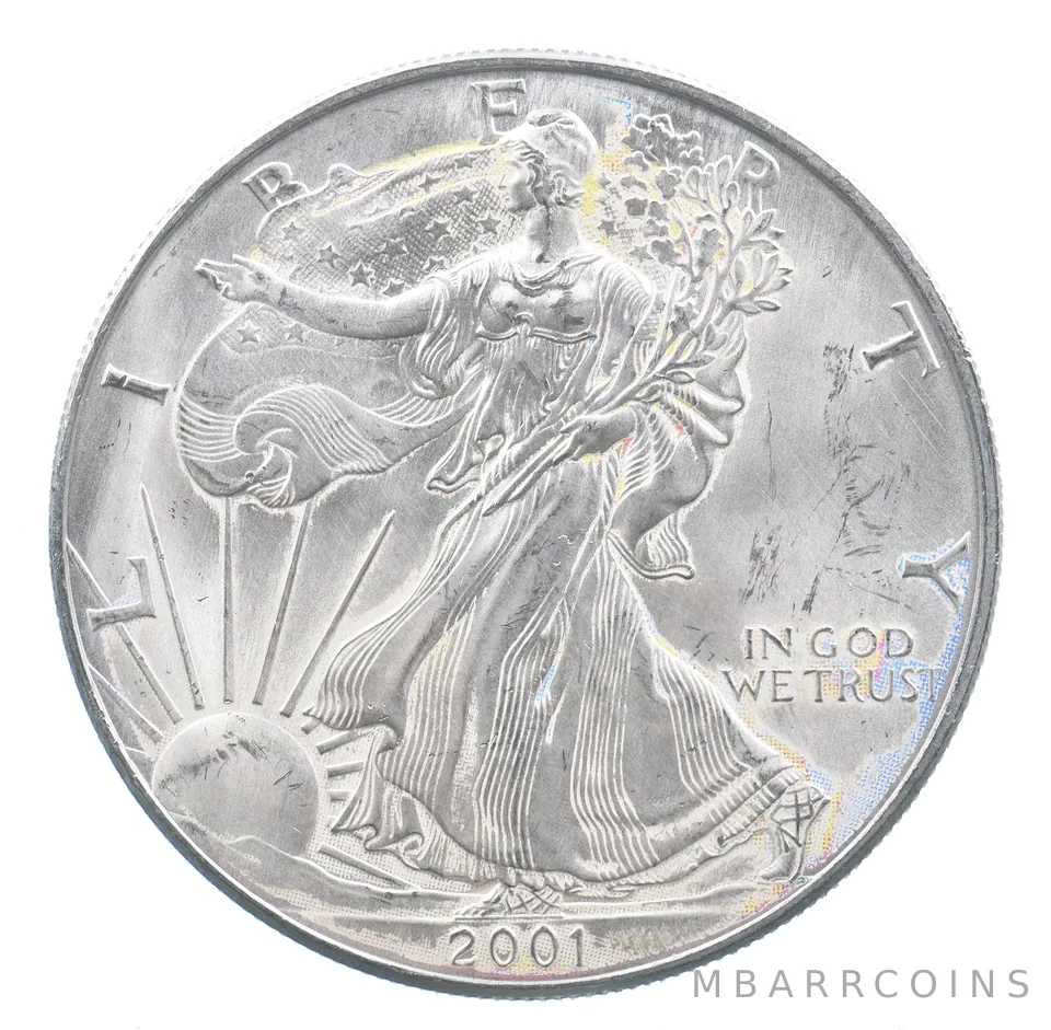 Better Date 2001 American Silver Eagle 1 Troy Oz .999 Fine Silver *763