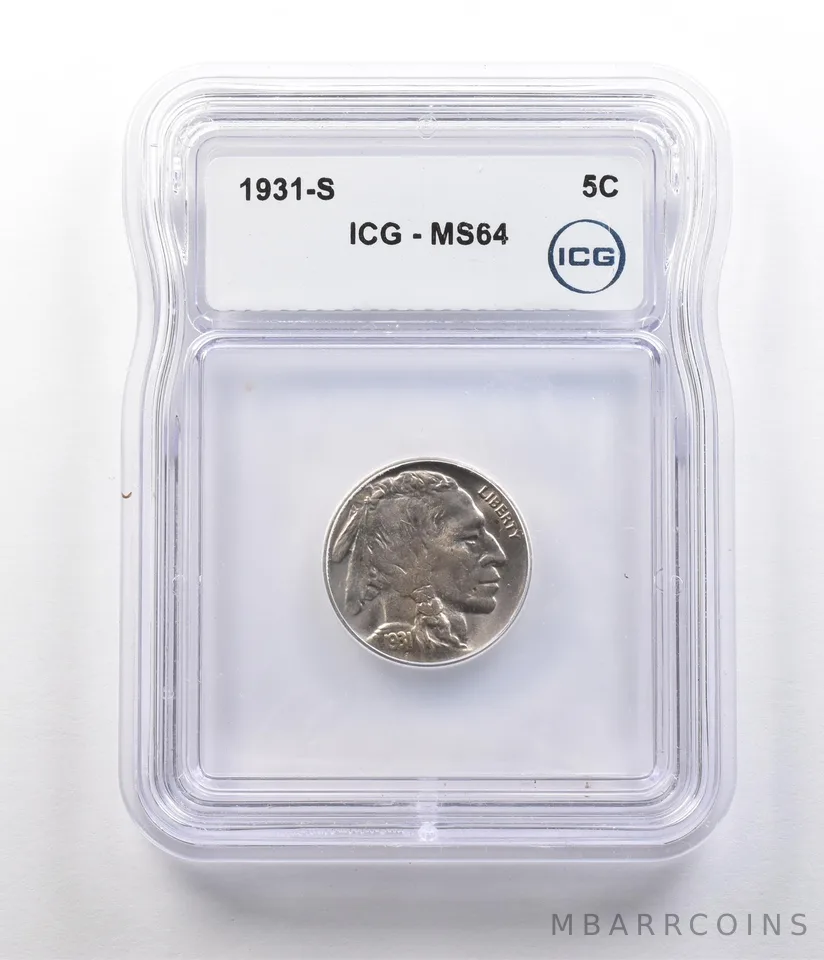 1931-S Indian Head Buffalo Nickel MS64 ICG *2620