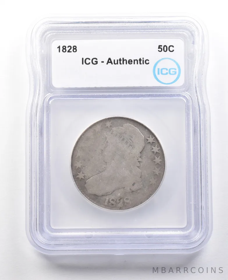 1828 Capped Bust Half Dollar Authentic ICG *3102