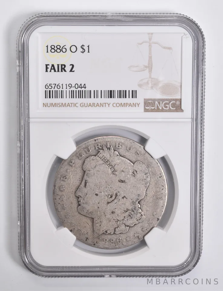 FAIR 2 1886-O Morgan Silver Dollar NGC Lowball Low Ball *4554