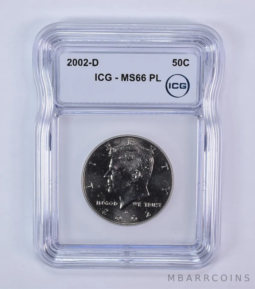 2002-D Kennedy Half Dollar MS66 PL ICG