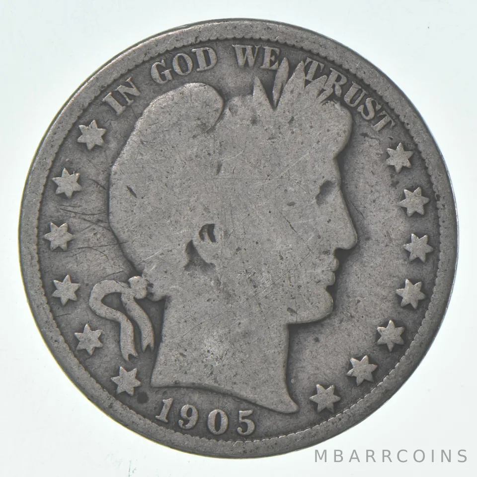 1905-O Barber Half Dollar Average Circ 90% Silver