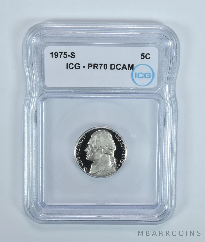 1975-S Jefferson Nickel PR70 DCAM ICG