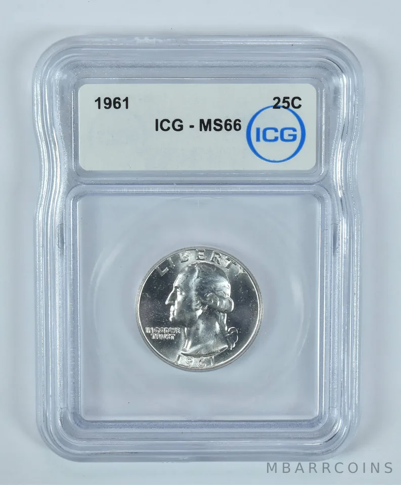 1961 Washington Quarter MS66 ICG