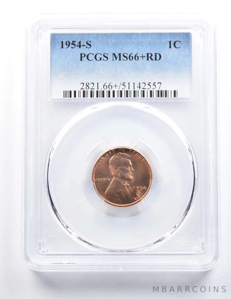 1954-S Lincoln Wheat Cent MS66+ RD PCGS a0962