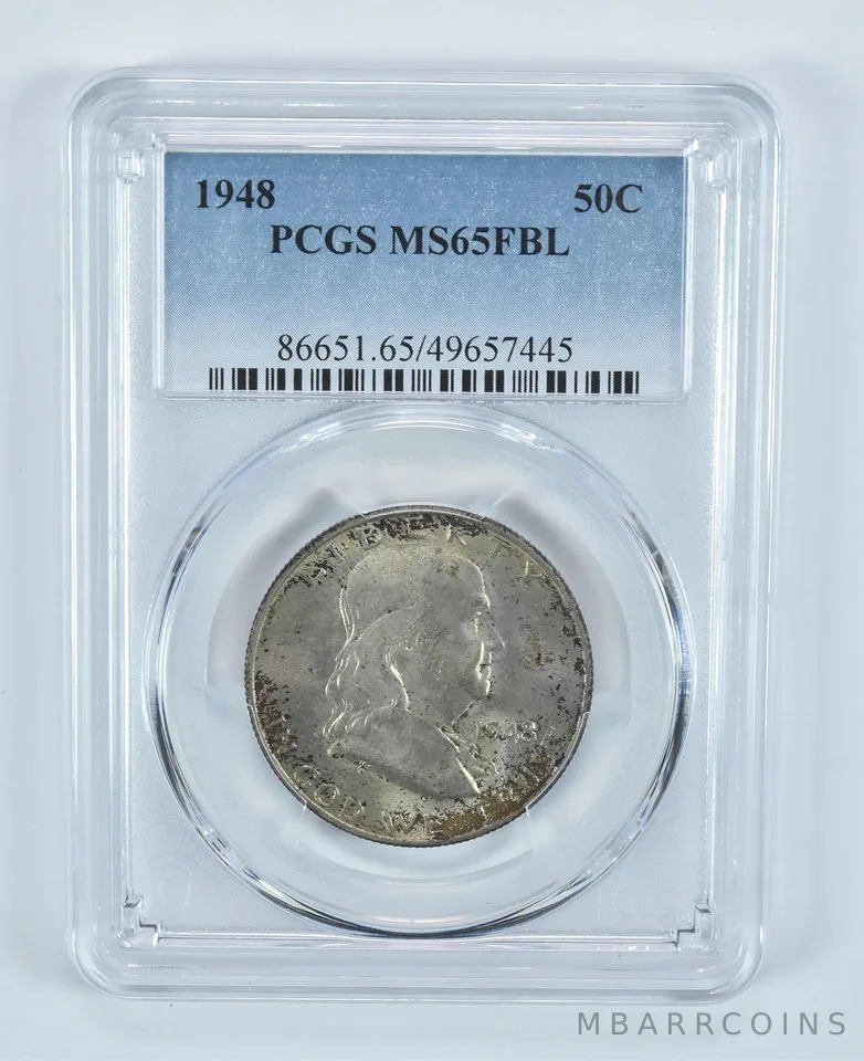 1948 Franklin Half Dollar MS65 FBL PCGS PQ *9062