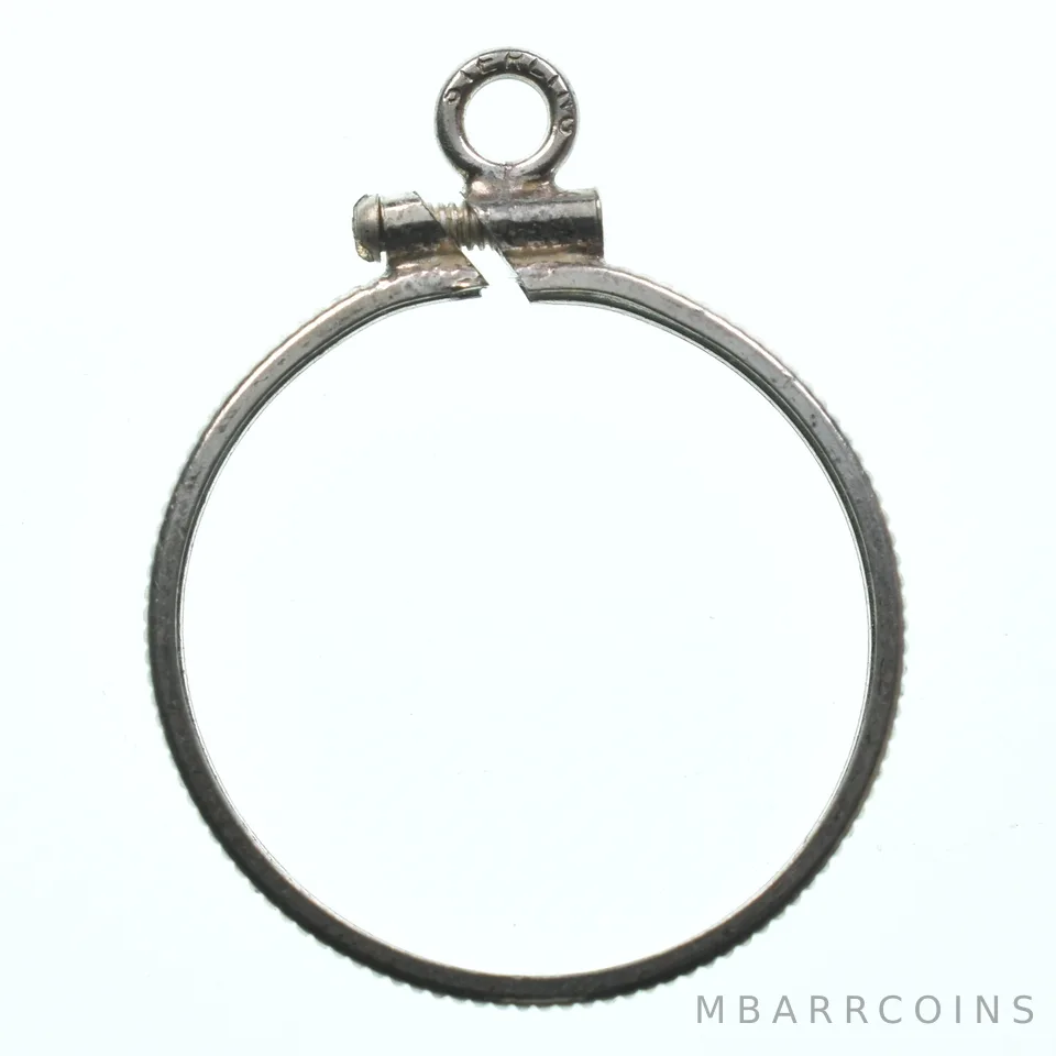 Sterling Silver 20 MM Coin Bezel Pendant Frame Edge *2374