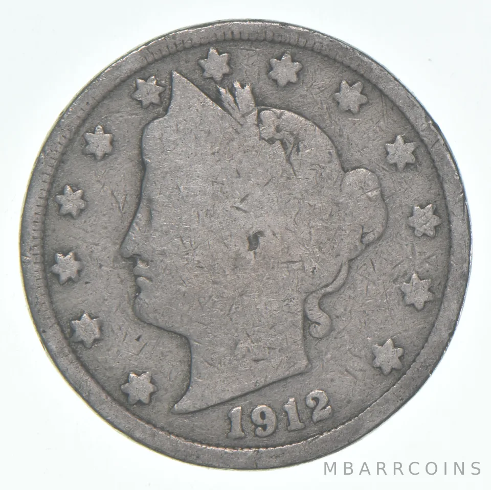 1912 (P) Liberty V Nickel AC Average Circ