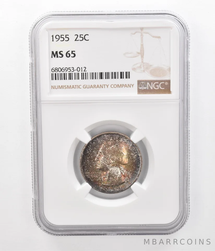 1955 Washington Quarter MS65 NGC Beautiful Tone *2360