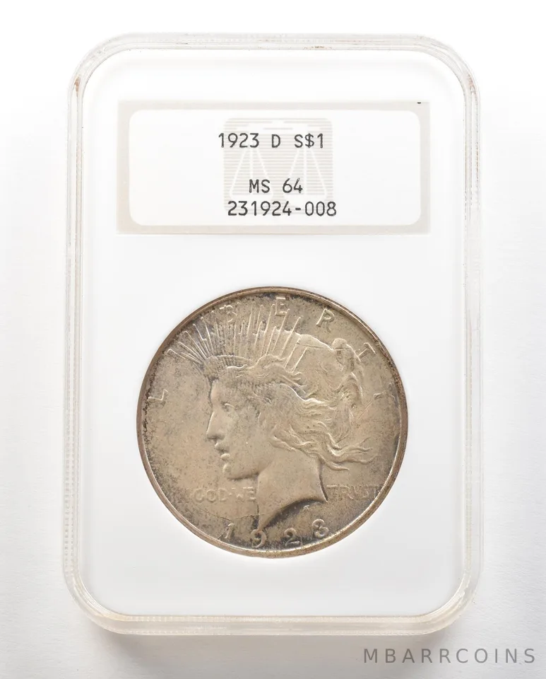 1923-D Peace Silver Dollar MS64 NGC a4766