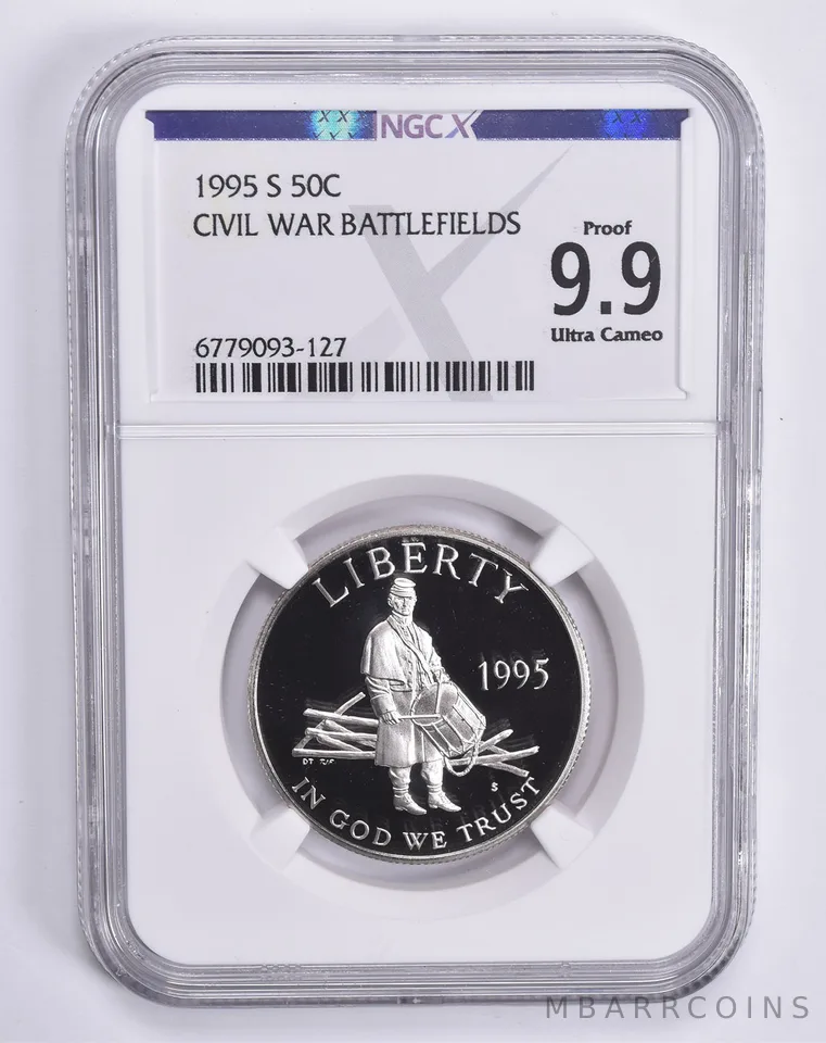 1995-S Civil War Commemorative Half Dollar Proof 9.9 UCAM NGC X NGCX