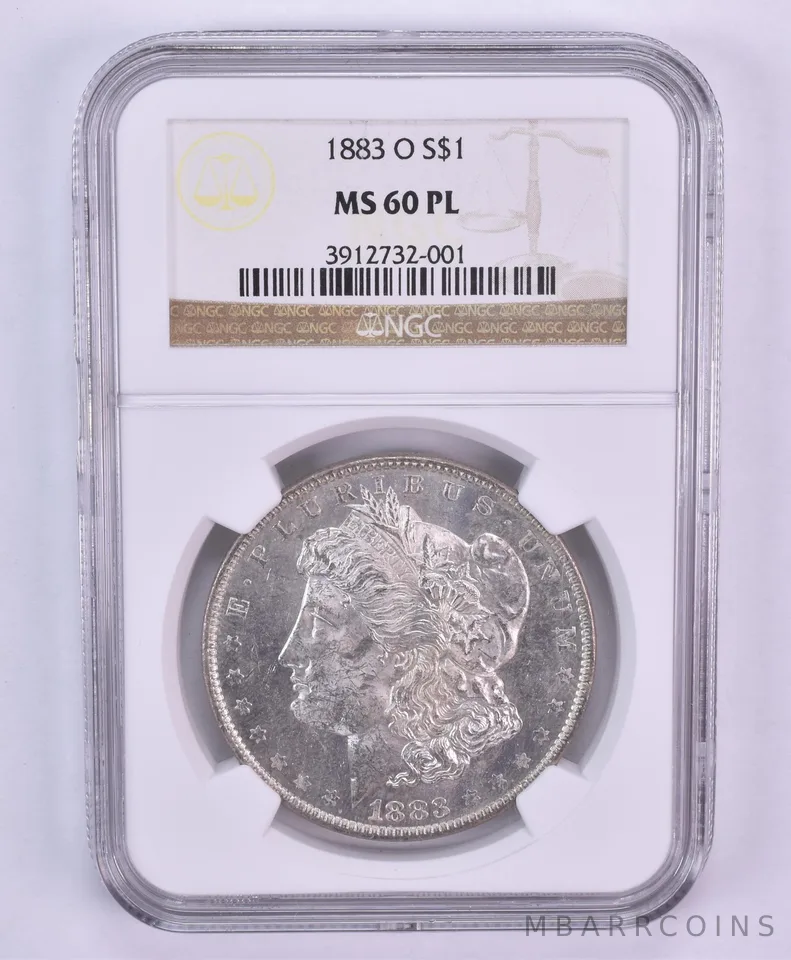 1883-O Morgan Silver Dollar PL MS60 NGC *2306