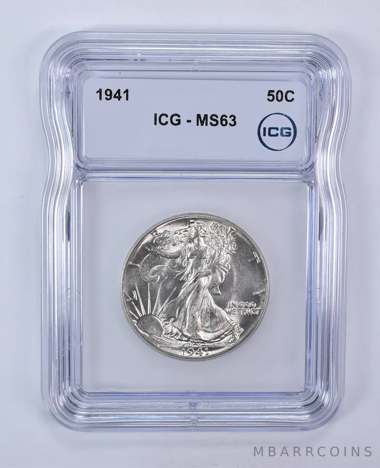 1941 Walking Liberty Half Dollar MS63 ICG