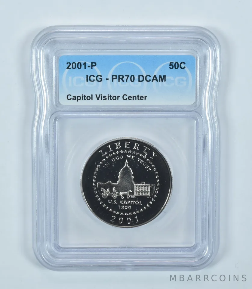 2001-P Capitol Visitor Center Commemorative Half Dollar PR70 DCAM ICG