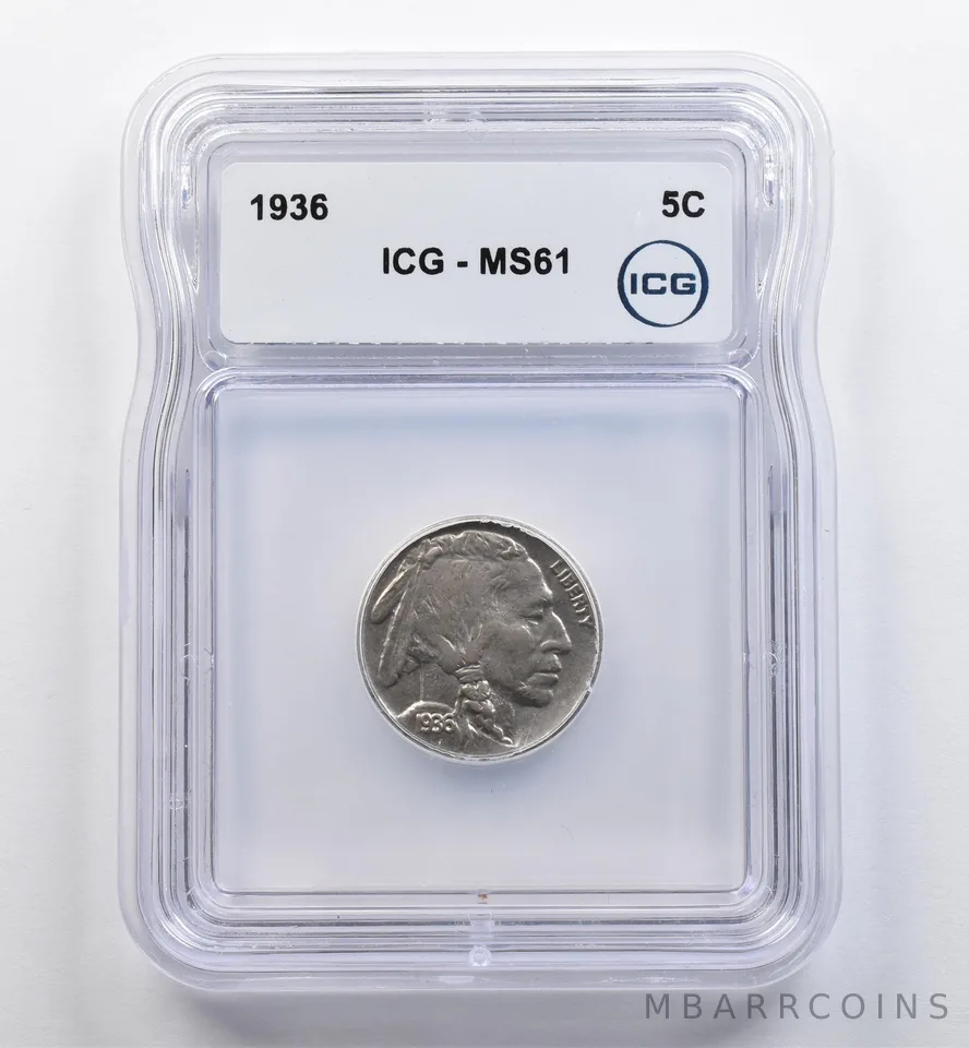 1936 Indian Head Buffalo Nickel MS61 ICG *9023