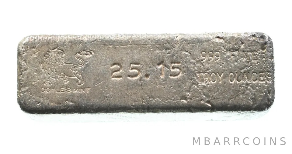 25.15 Troy Oz Silver Bar Doyle Mint *2593