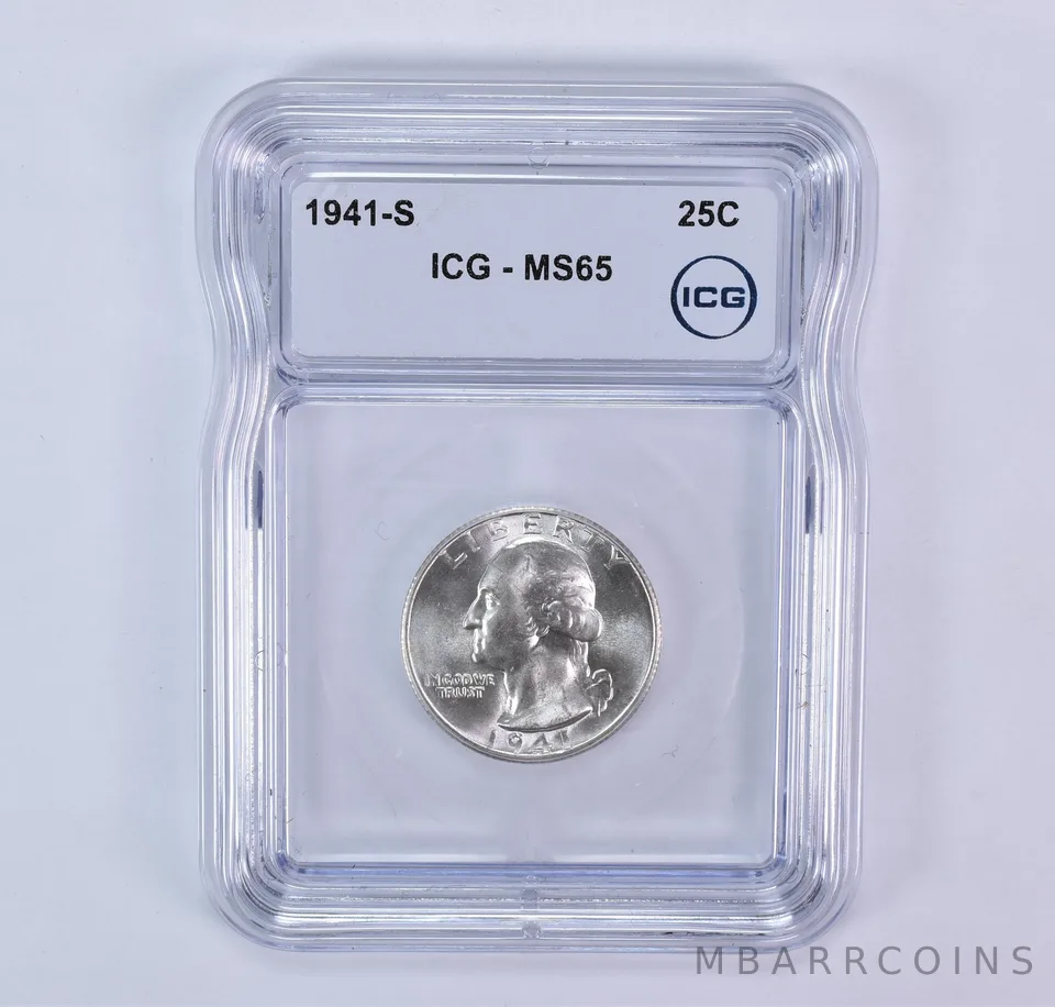 1941-S Washington Quarter MS65 ICG