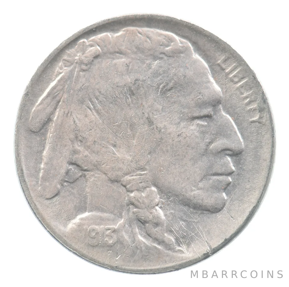 1913 Indian Head Buffalo Nickel a0352