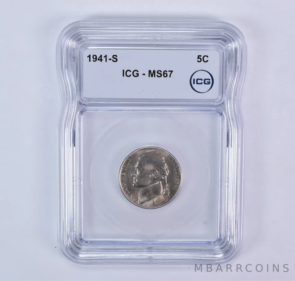 1941-S Jefferson Nickel MS67 ICG