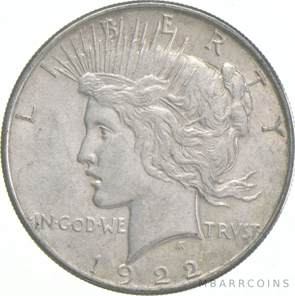 1922 Peace US Silver Dollar - 90% Philadelphia Minted