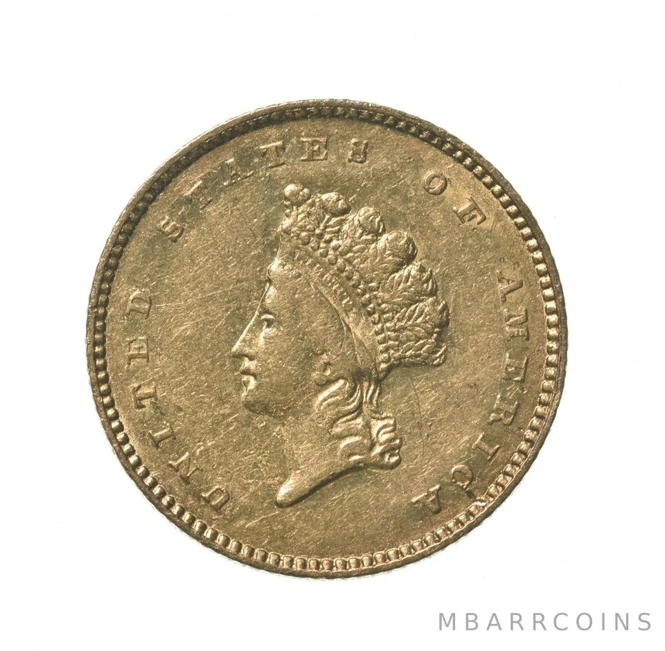 1854 $1 Indian Princess Head Gold Dollar Piece *9290