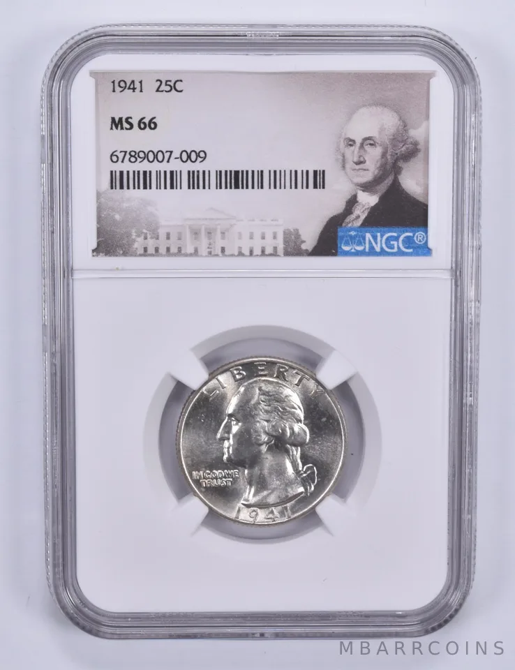 1941 Washington Quarter MS66 NGC Special Label