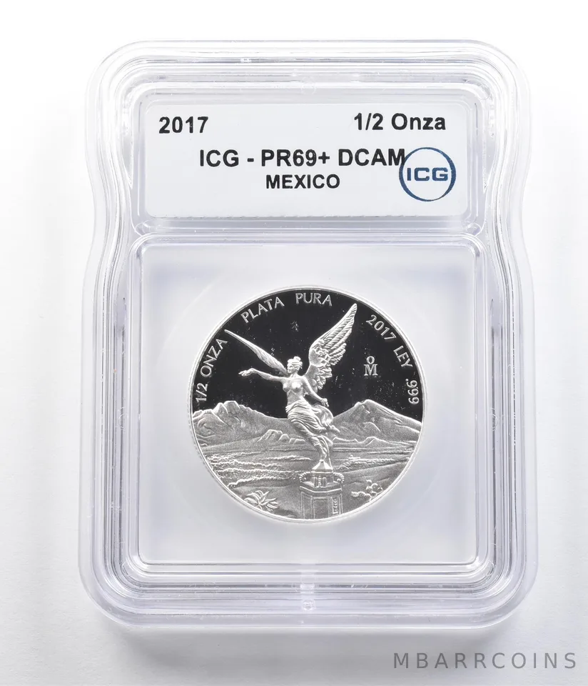 2017 Mo Mexico 1/2 Onza Silver Libertad PR69+ DCAM ICG *7331