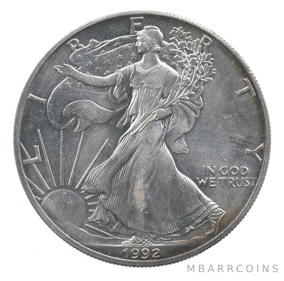 Better Date 1992 American Silver Eagle 1 Troy Oz .999 Fine Silver *595